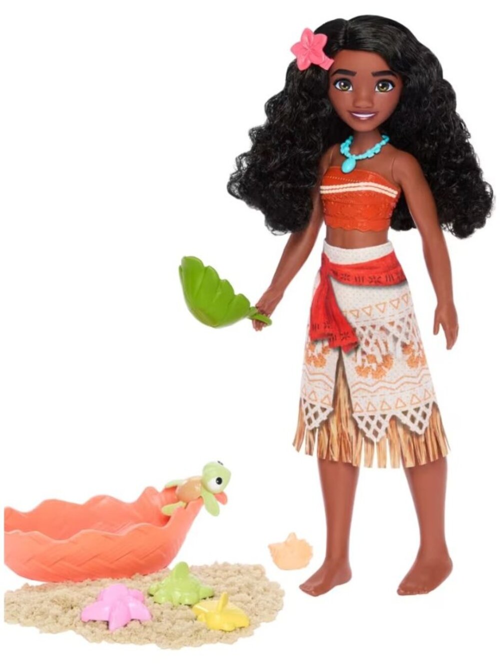 Disney Princess Ocean Friends Moana Doll With Accessories & Moldable Sand Set Fo